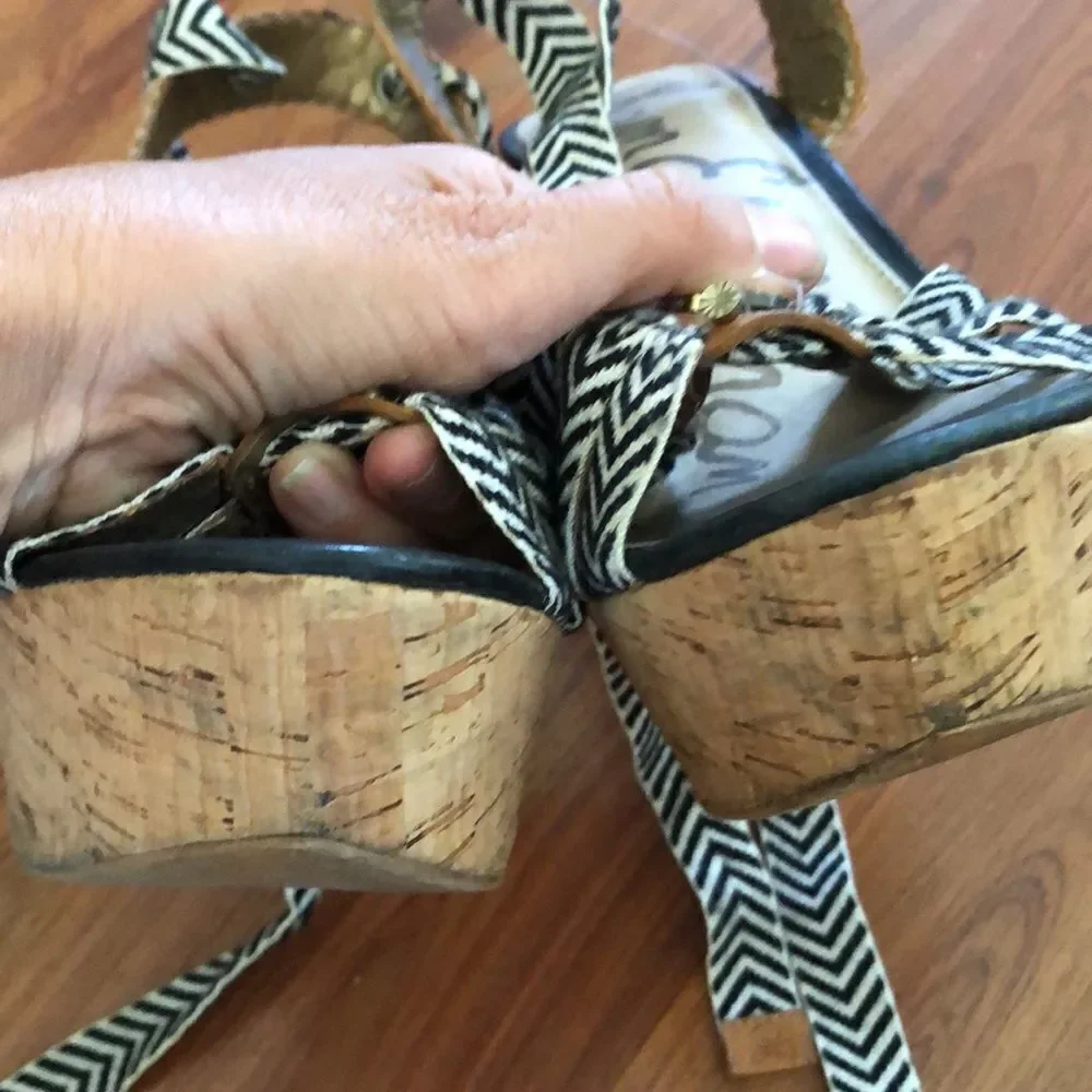 Sam Edelman high platform heels BoHo chic
