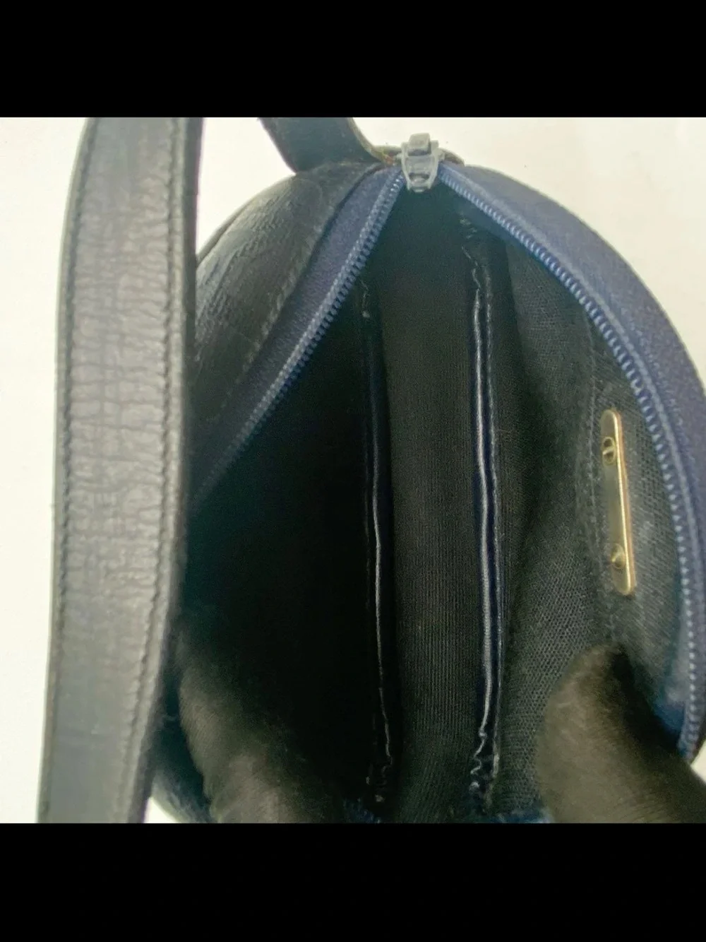 Dior Black Embossed Logo Shoulder Bag