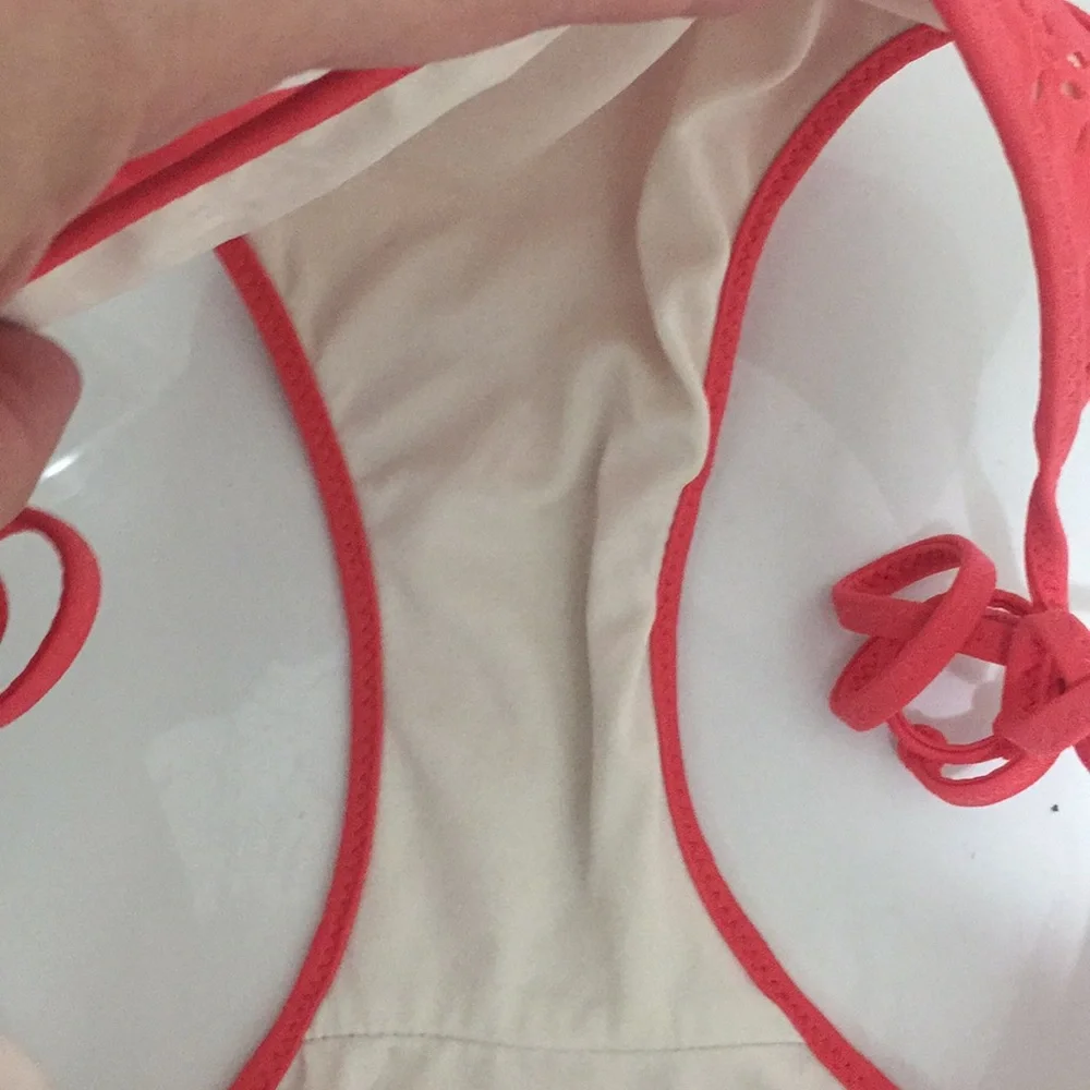 J. Crew Laser Cut Bikini Bottom Sz L EUC