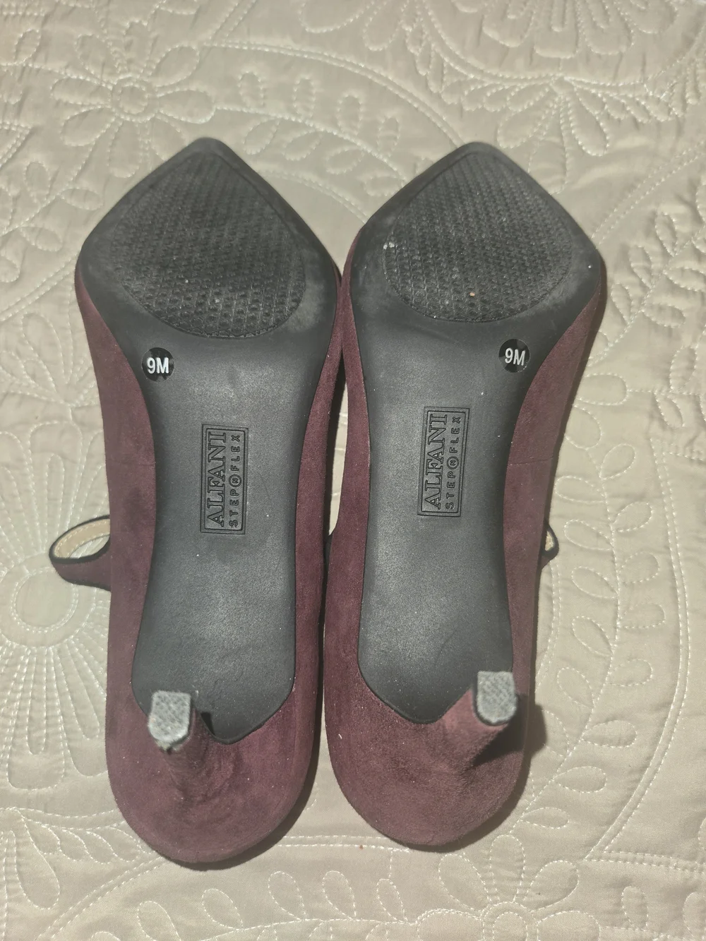 Alfani Burgundy Pointed-Toe Mary Jane Pumps