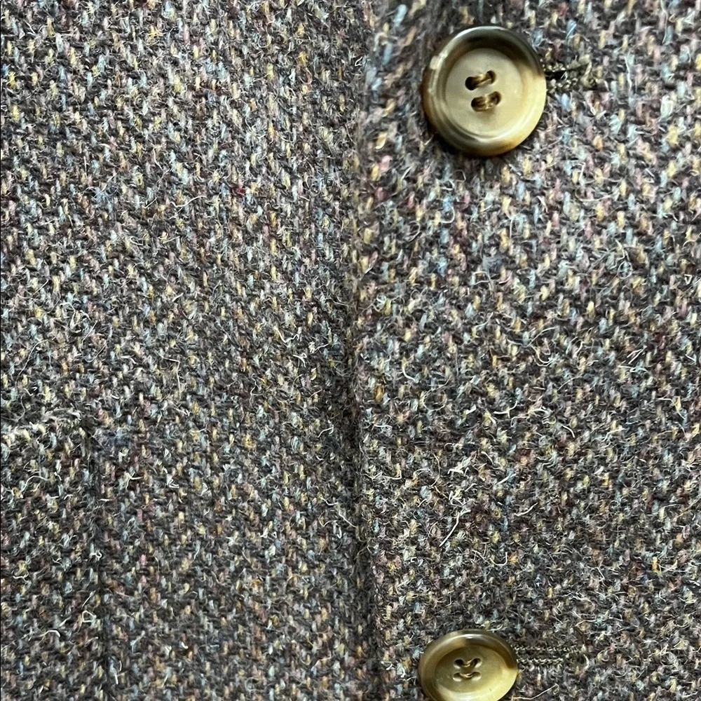 Vintage Dayton's Daniel Hechter Brown Wool Herringbone Blazer - Size Large