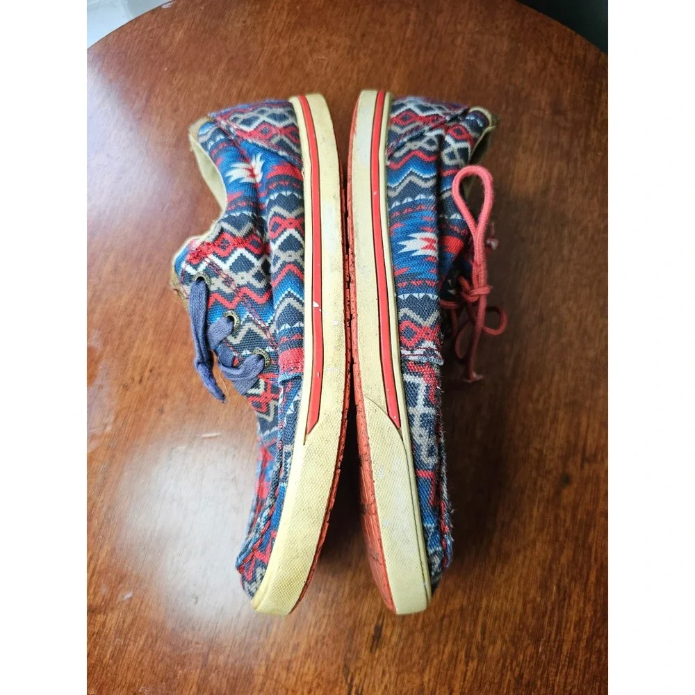 Womens Twisted X Hooey Lopers red Aztec‎ Multi Color Canvas Shoes western