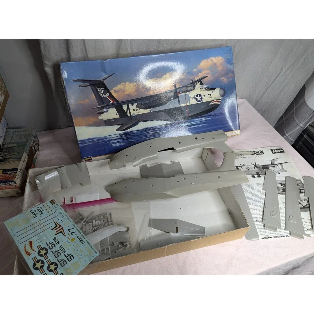 Vintage Hasegawa SP-5B Marlin VP-48 Boomerangers military model airplane‎ kit