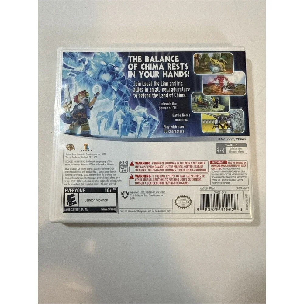 LEGO Legends of Chima: Lavals Journey - Nintendo 3DS Case And Booklet Only