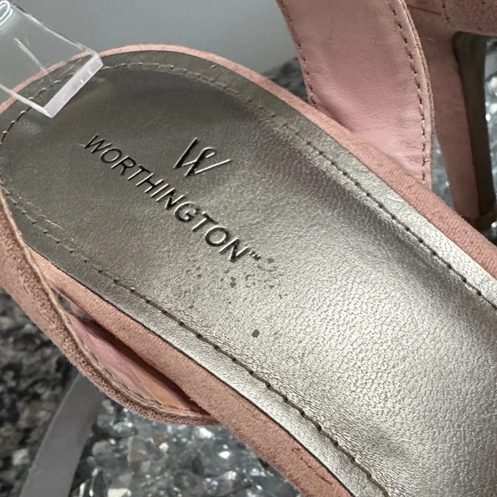 Worthington Blush Ruffle Heels 8