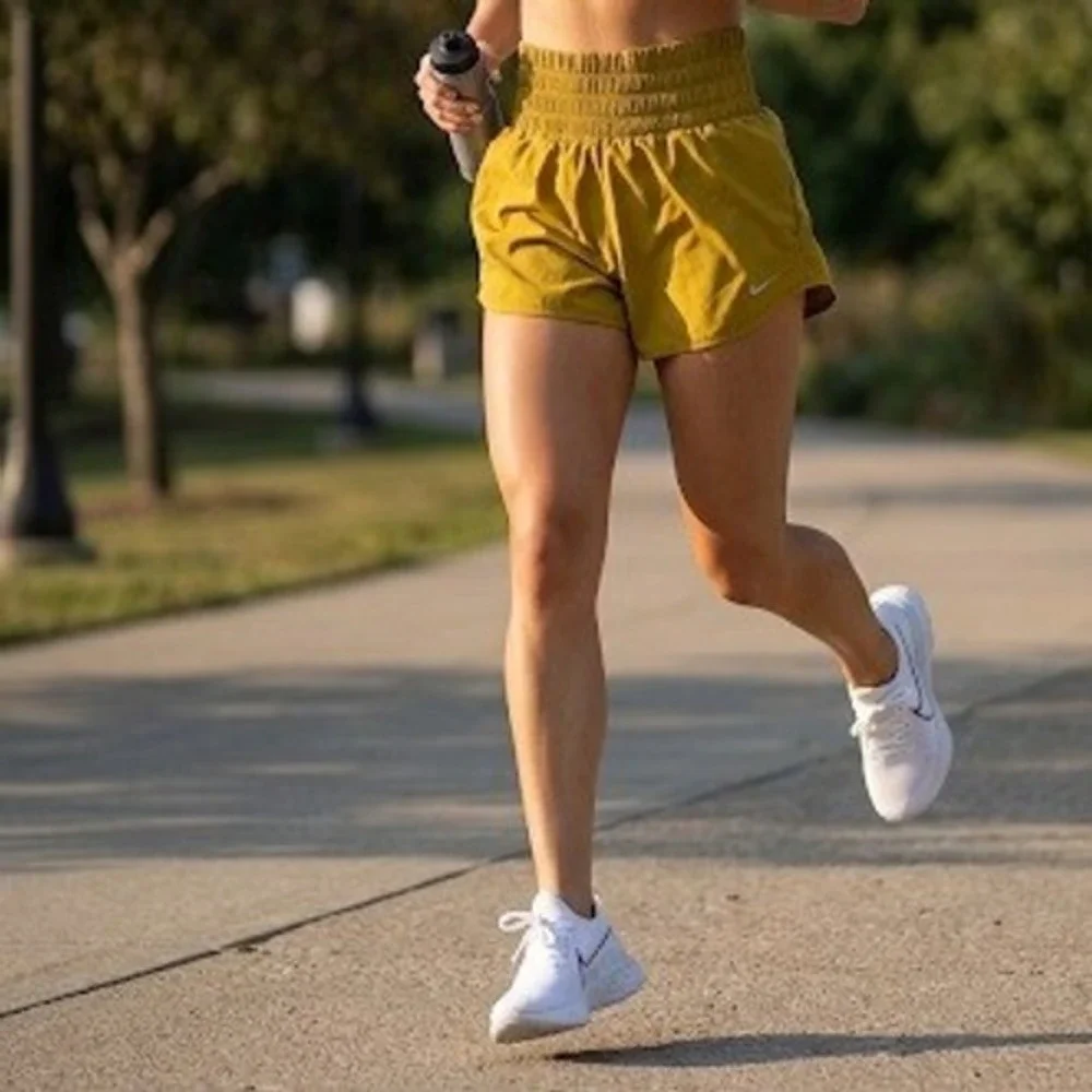 Nike One‎ Women's Small Mustard Yellow Dri-Fit Ultra High Waisted 3