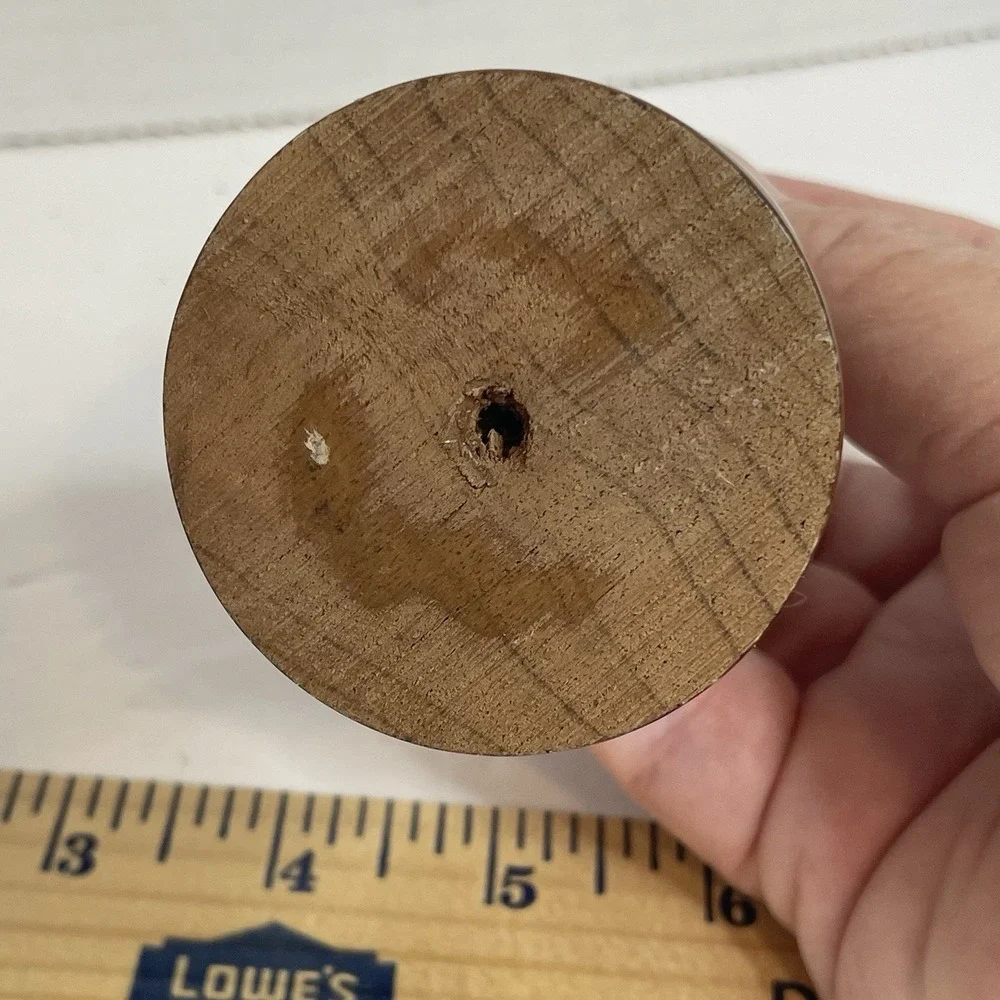Mid-Century Oregon Myrtlewood Perfume Bottle w/ Glass Vial Insert NO PERFUME