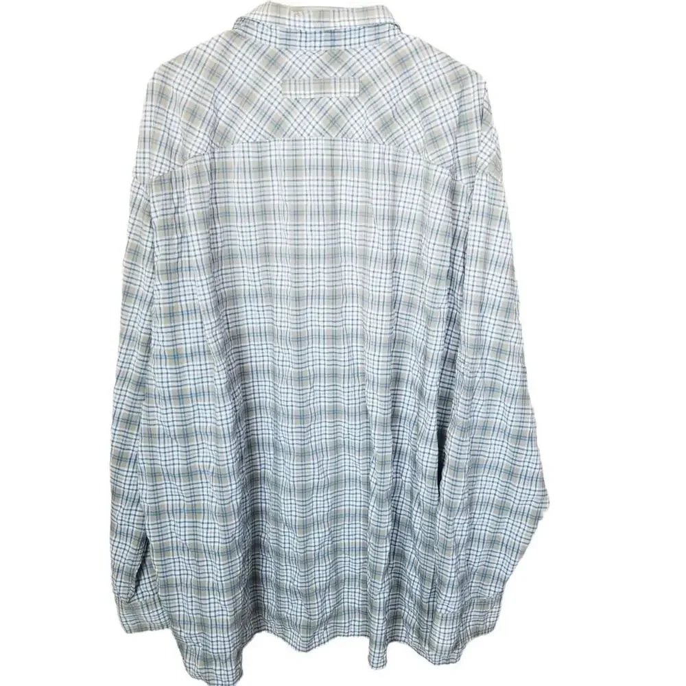Duluth Trading Co Mens Plaid Button Shirt Sz 3XL Classic Minimalist Lightweight