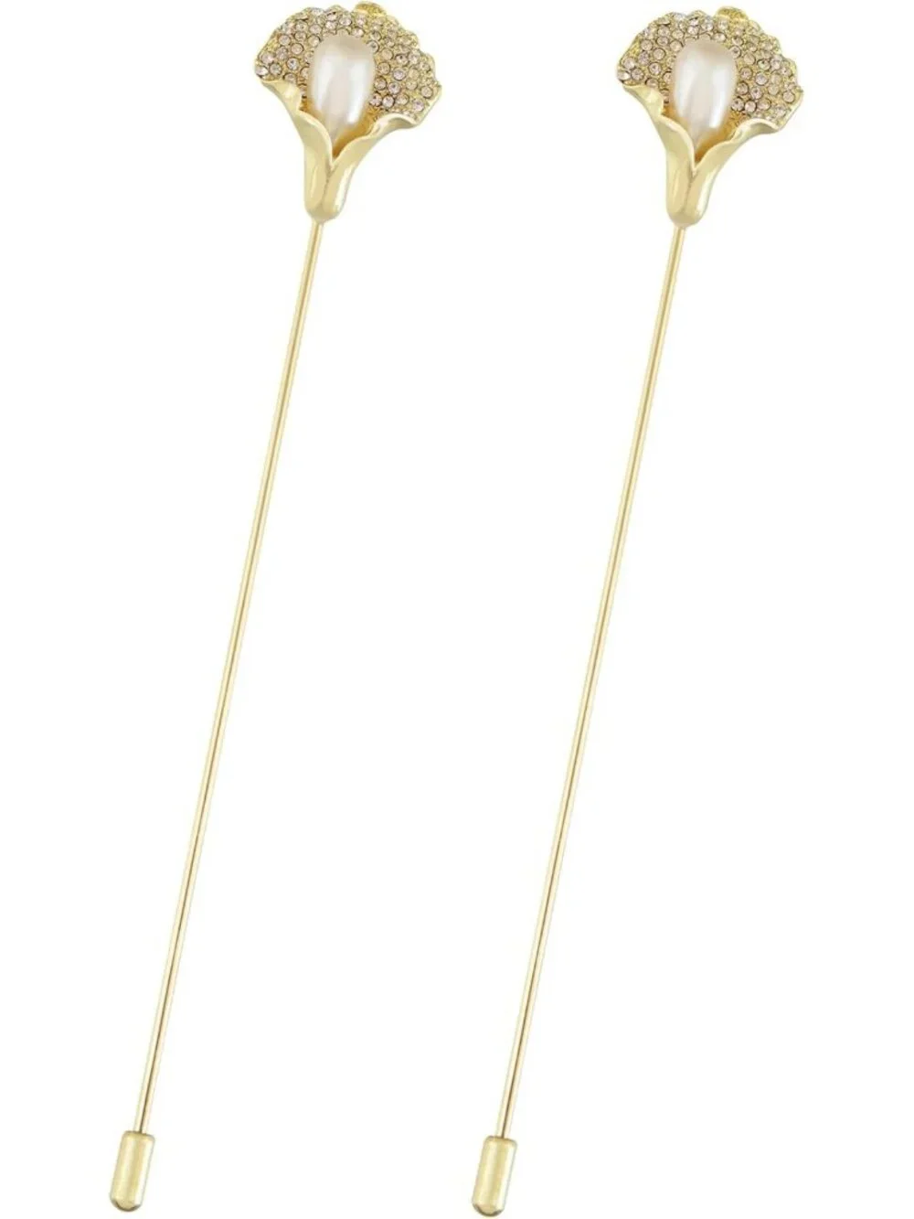 Vintage Golden Tone Hat Pins Set | 5