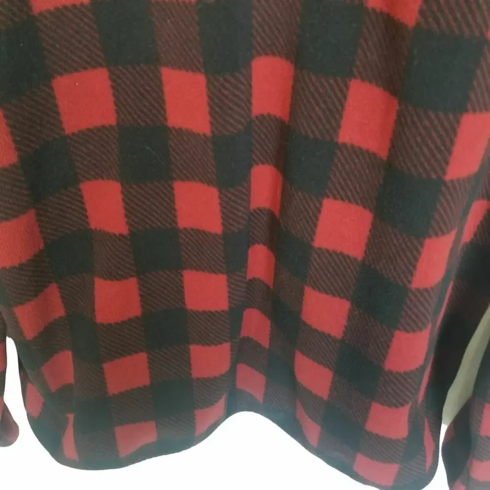 Duluth Trading Co Mens Buffalo Plaid Fleece Pullover Sweater Size XL Gorpcore