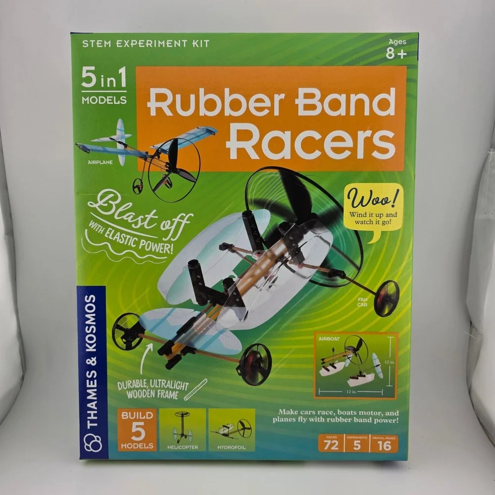 Thames and Kosmos Rubber Band Racers 5 in 1‎ STEM Experiment Kit New