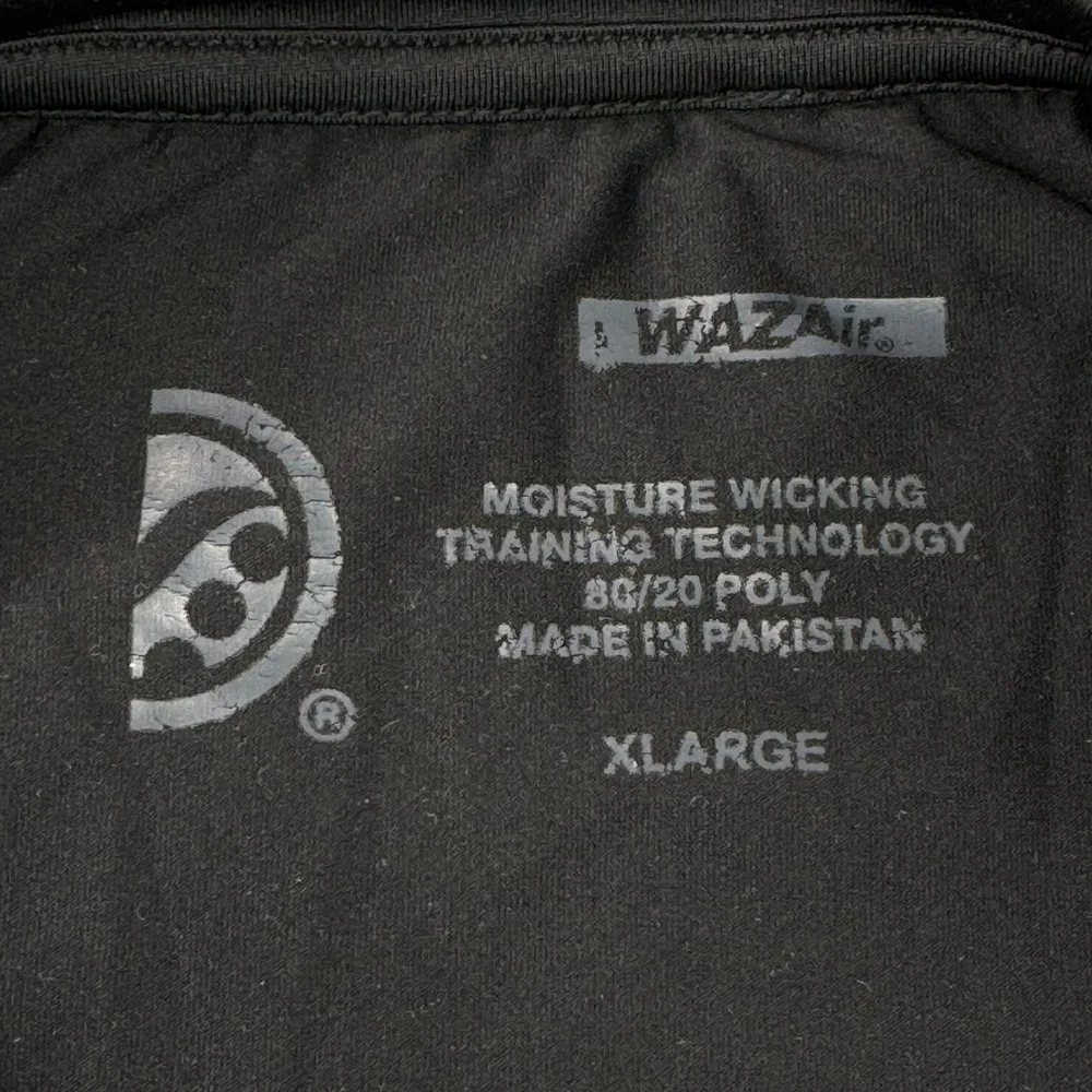 Wazair Mens Moisture Wicking Training T-Shirt Black‎ XL Performance Gym Top