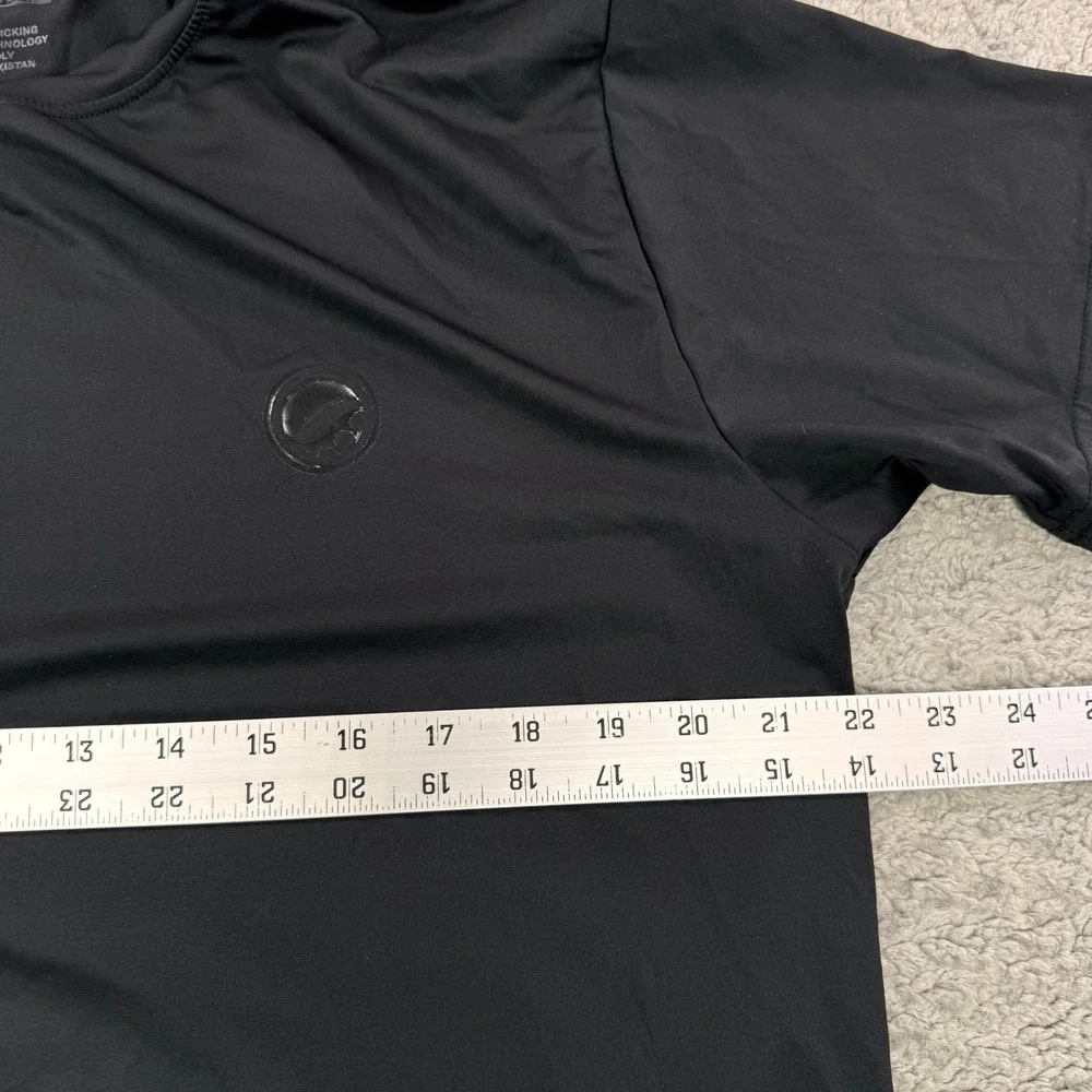 Wazair Mens Moisture Wicking Training T-Shirt Black‎ XL Performance Gym Top