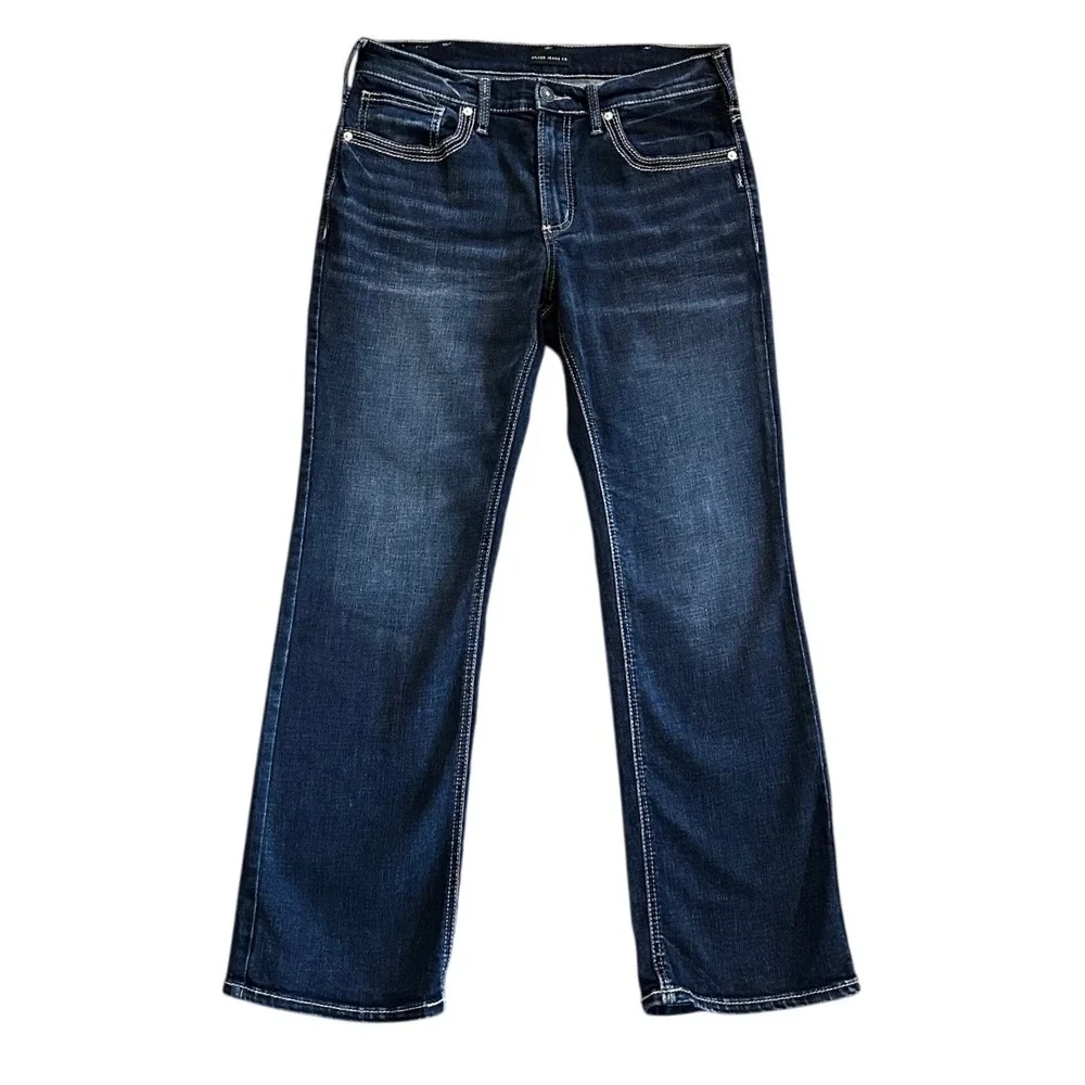 Silver Jeans Co Jace Mens Dark‎ Wash Straight Leg Jeans W32 L30
