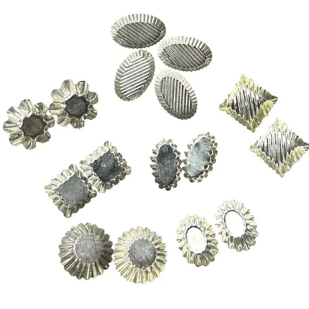 Vintage lot 16 French tin pastry molds variety tartlets petit fours candy baking