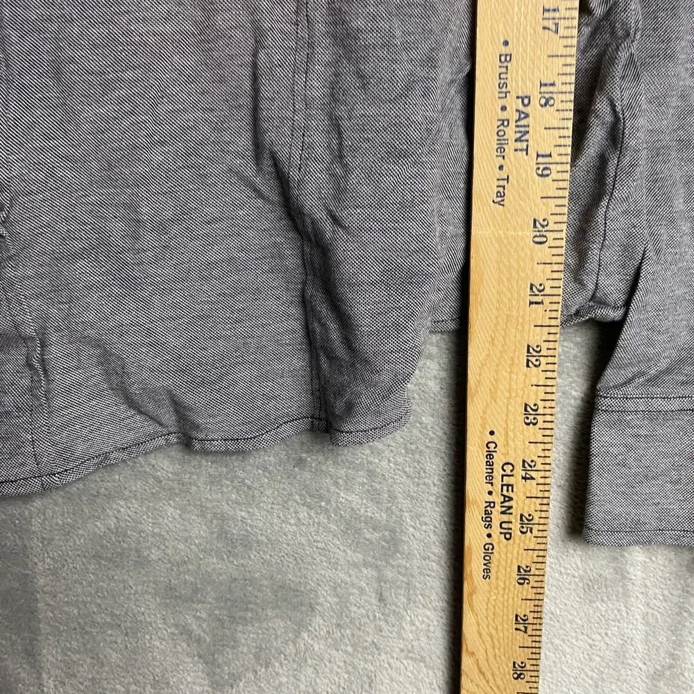 Express Design Studio Mens XL Button-Up Shirt Grey Long Sleeve