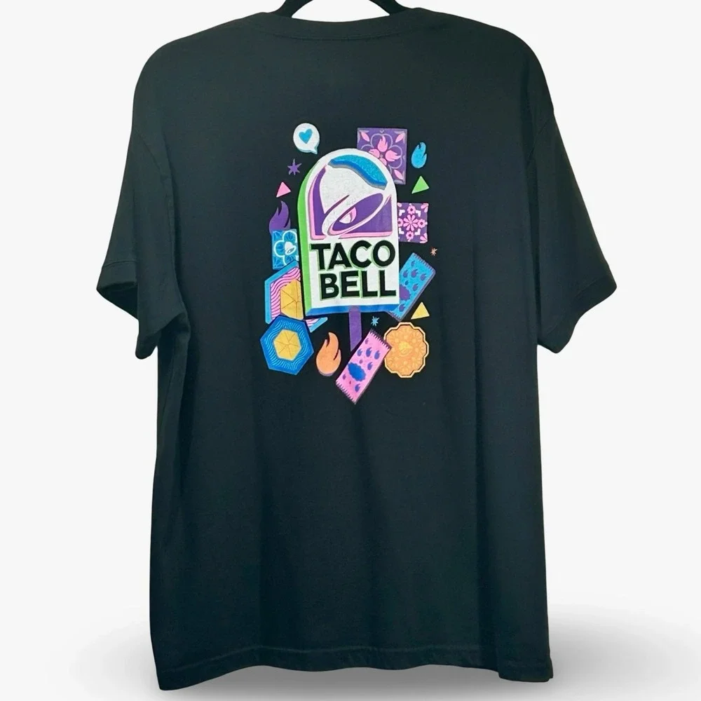 Taco Bell 3-Button‎ Henley Crew Shirt Men's Size XL Fast Food Uniform Workwear