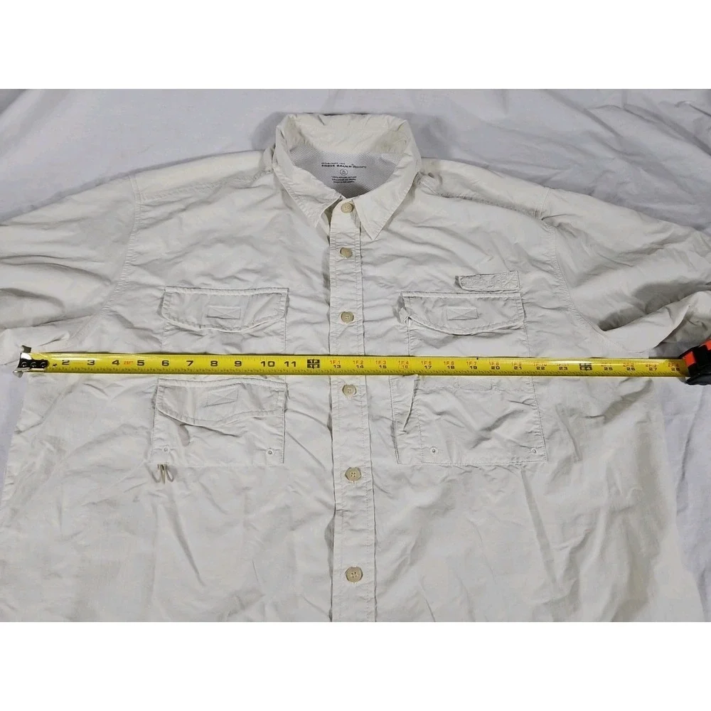 Eddie Bauer Sport Light Weight‎ Fishing Shirt Short Sleeve Button Up Mens XL