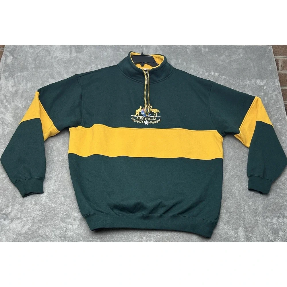 Australia Kangaroo Outback Rugby Longsleeve Jacket Jersey Top Mens size XL