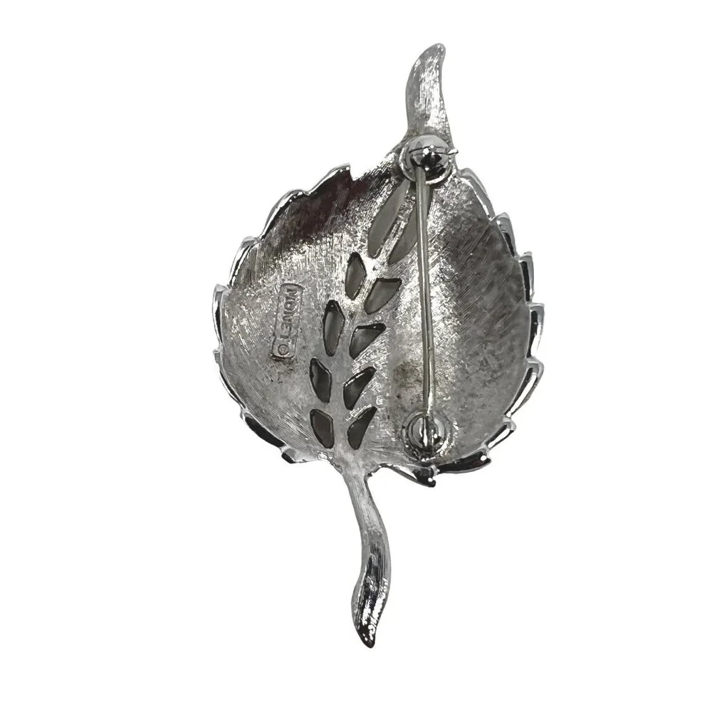 Monet leaf brooch