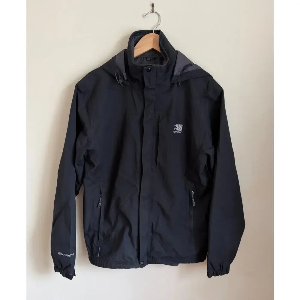 Karrimor WeatherTite Waterproof Jacket Men’s Small Black Hooded Outdoor‎ Coat