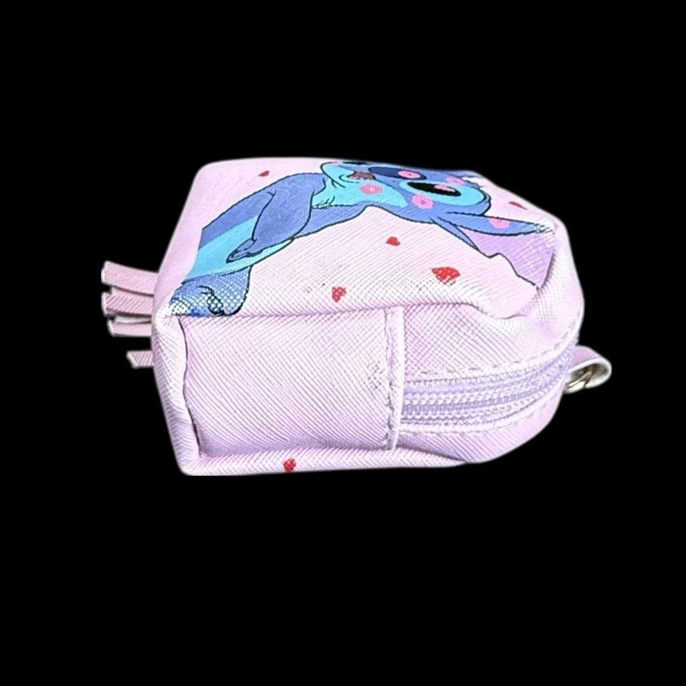 Disney‎ Lilo and Stitch Coin Purse Pink Key Chain Bag Clip 4