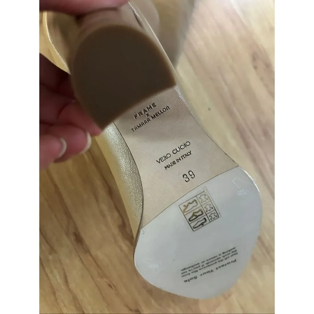 FRAME X Tamara Mellon Boots brown/tan high knee soft leather New no box size 8.5