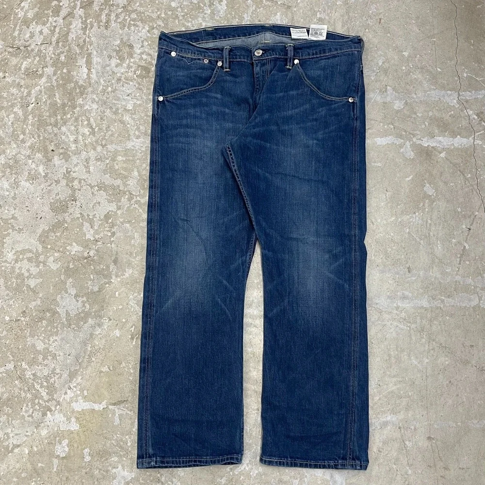 Levis Jeans Mens 38x28 Blue Pants 514 Slim Straight Work Dark Denim Tag‎ 38x30