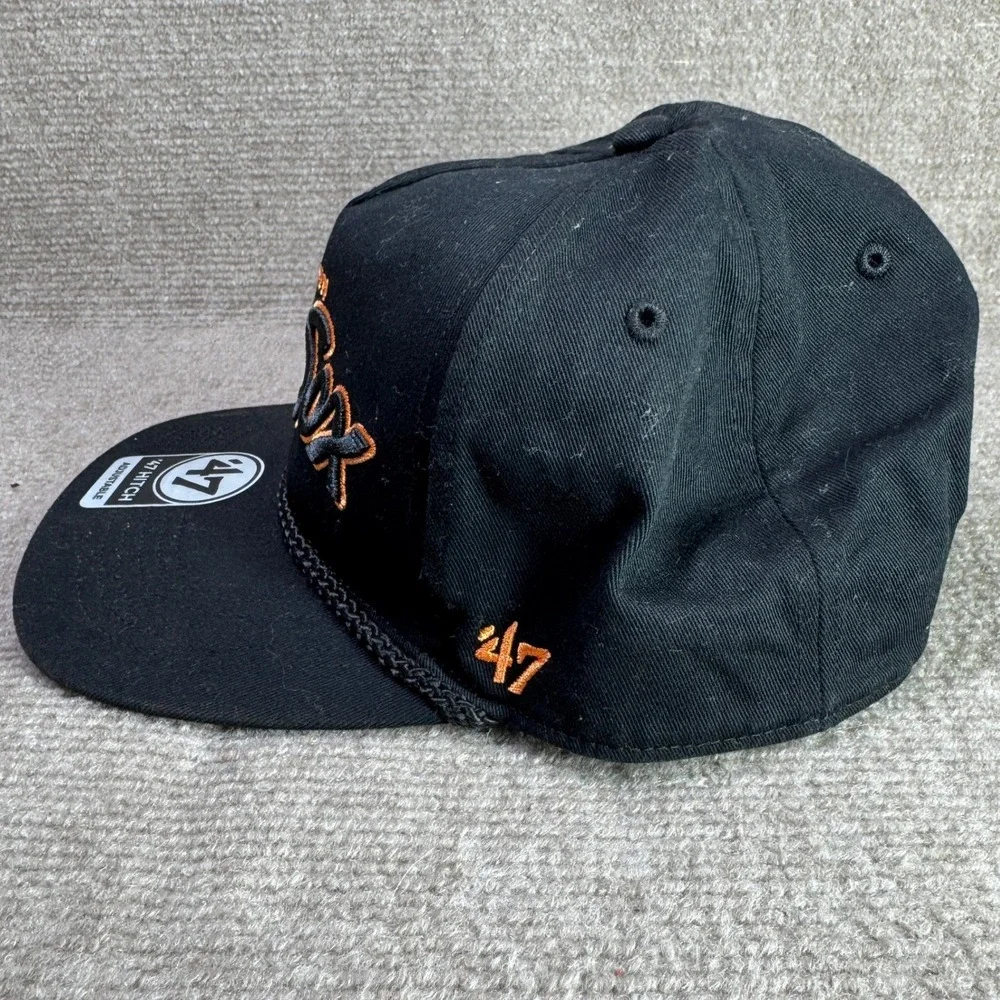 Boston‎ Red Sox 47 Brand Hitch Hat Mens OSFA Black Snapback Rope Baseball Cap