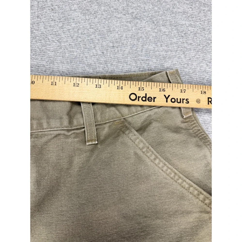 Carhartt‎ B28 DES Mens 36 Canvas Carpenter Shorts Desert Tan Distressed Workwear