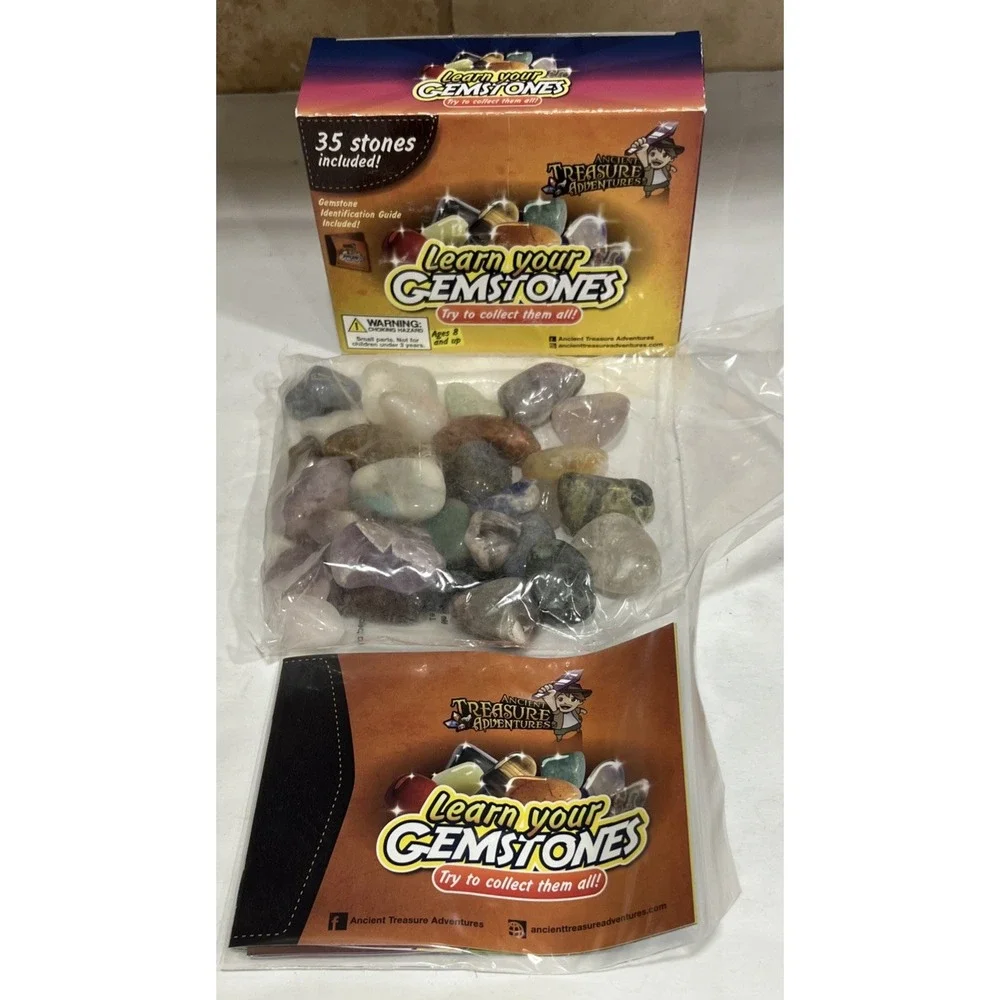 New‎ Ancient Treasure Adventures Learn Your Gemstones 35 Stones Included Ages 8+