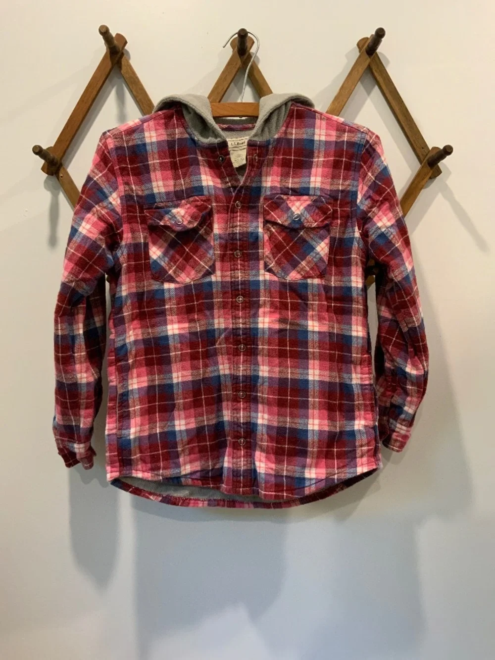 LLBean Kids 10/12 Fleece Lined Flannel