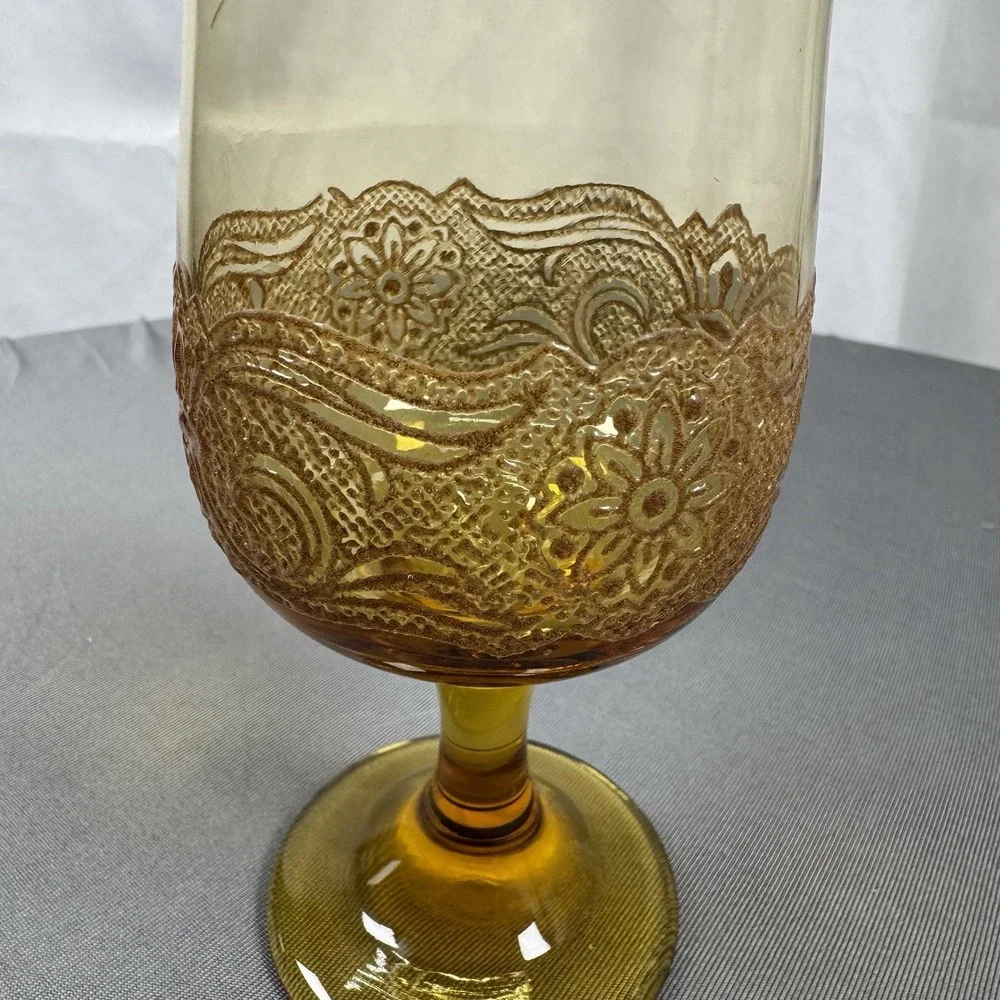 Libbey vintage floral