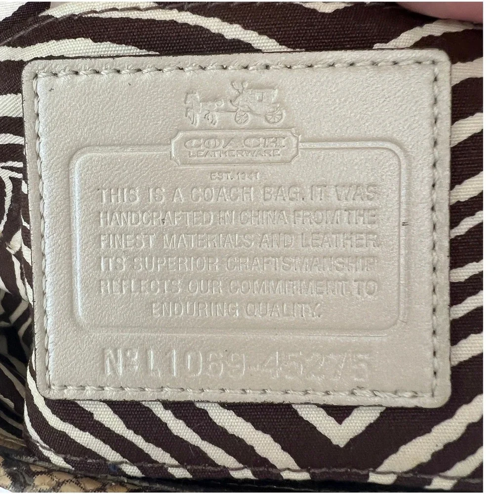 Coach straw wristlet