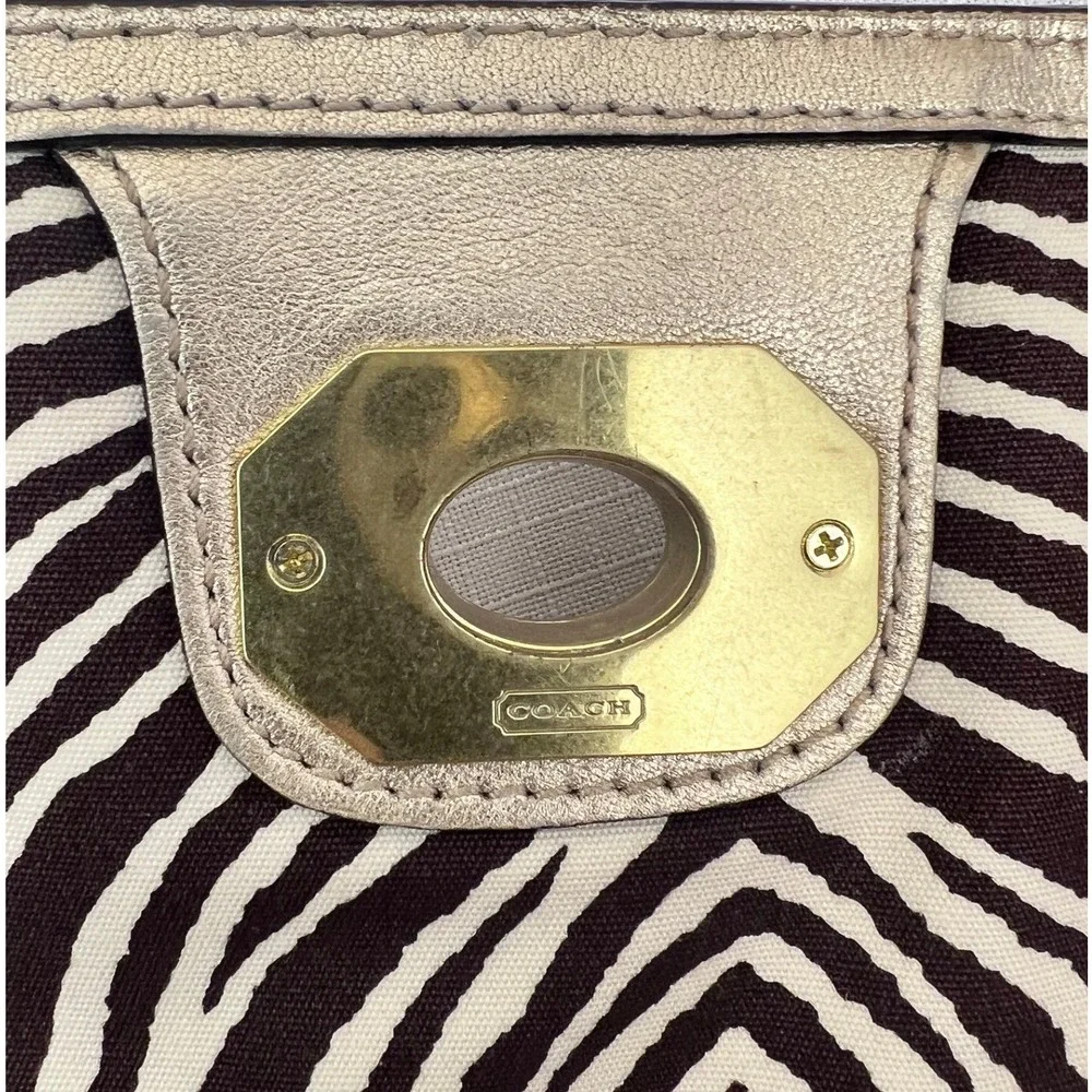 Coach straw wristlet