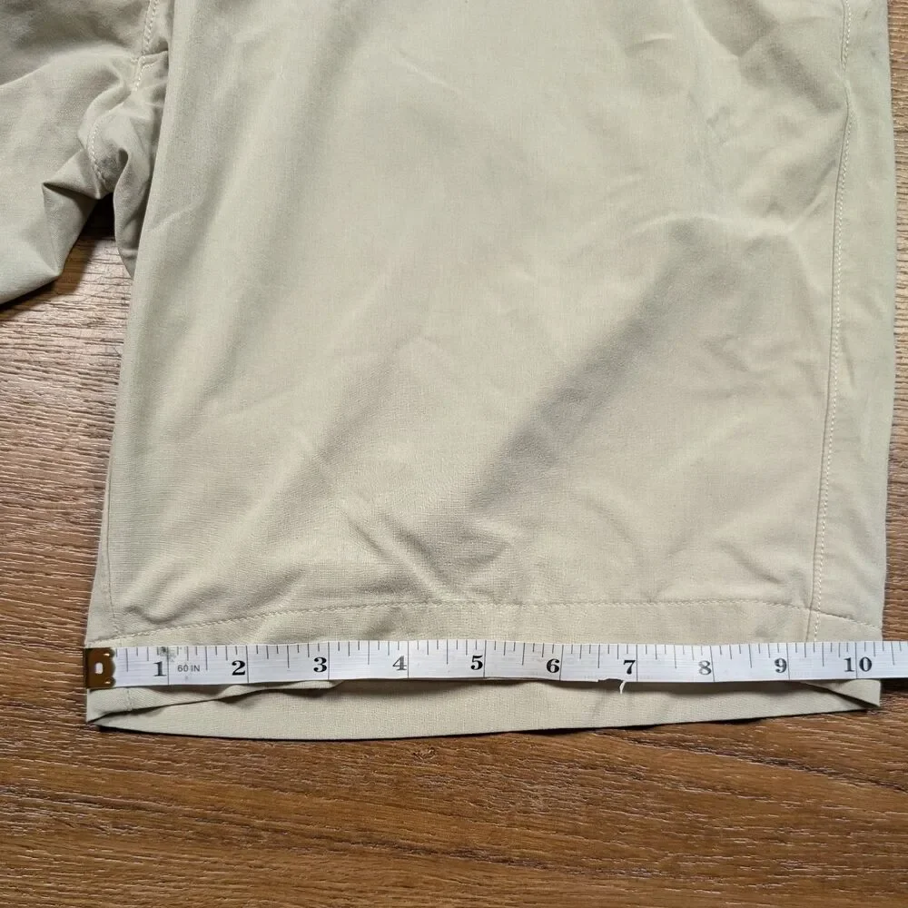 Peter Millar Shackelford Shorts Mens 34 Beige Performance Golf Hybrid Stretch