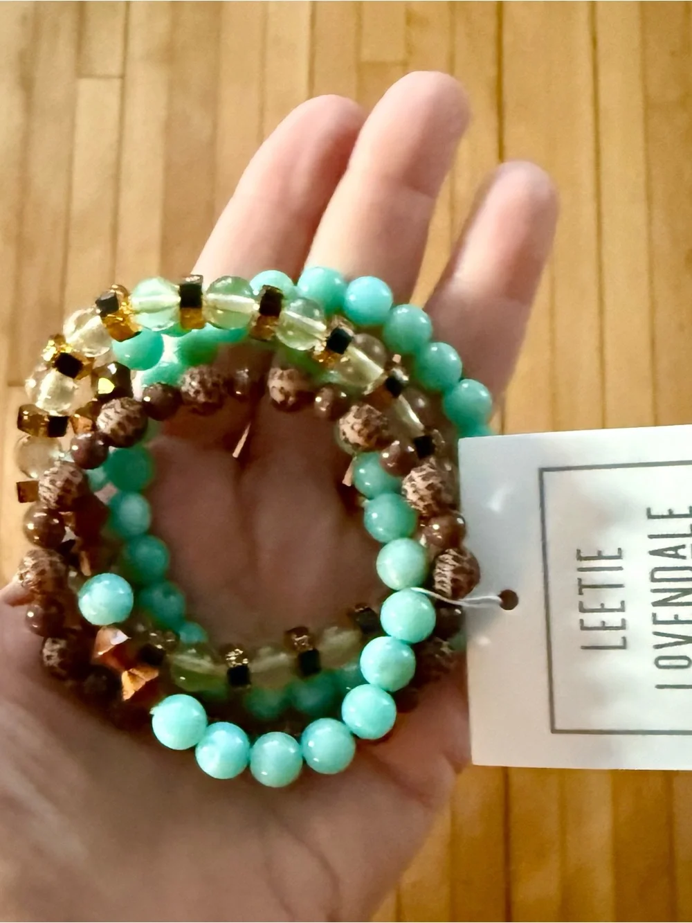 Small/medium Bead Stack Bracelet - Women Jewelry by Leetie
