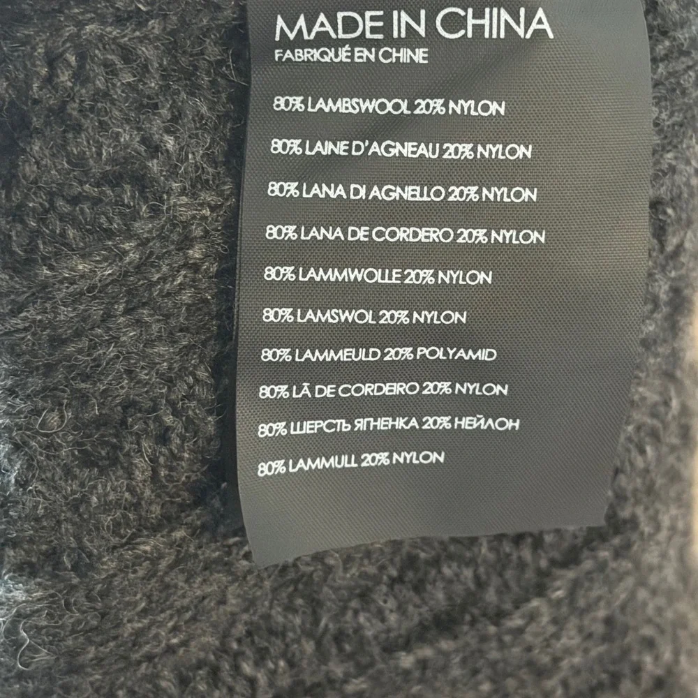 Club Monaco Mens Modern Cable Crew Sweater XXL Olive Charcoal Lambswool NWT