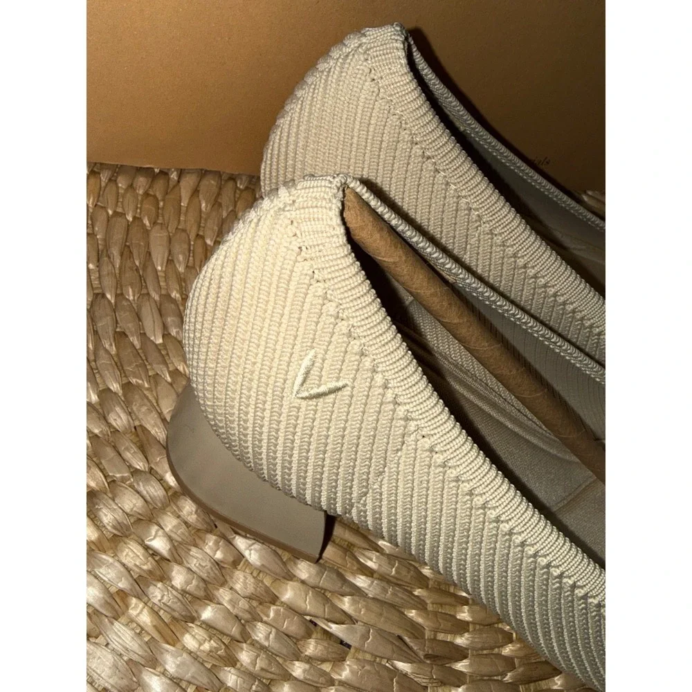 VIVAIA Knit Pumps Block Heel‎ Comfortable Classic Shoes size EU/35 US/5