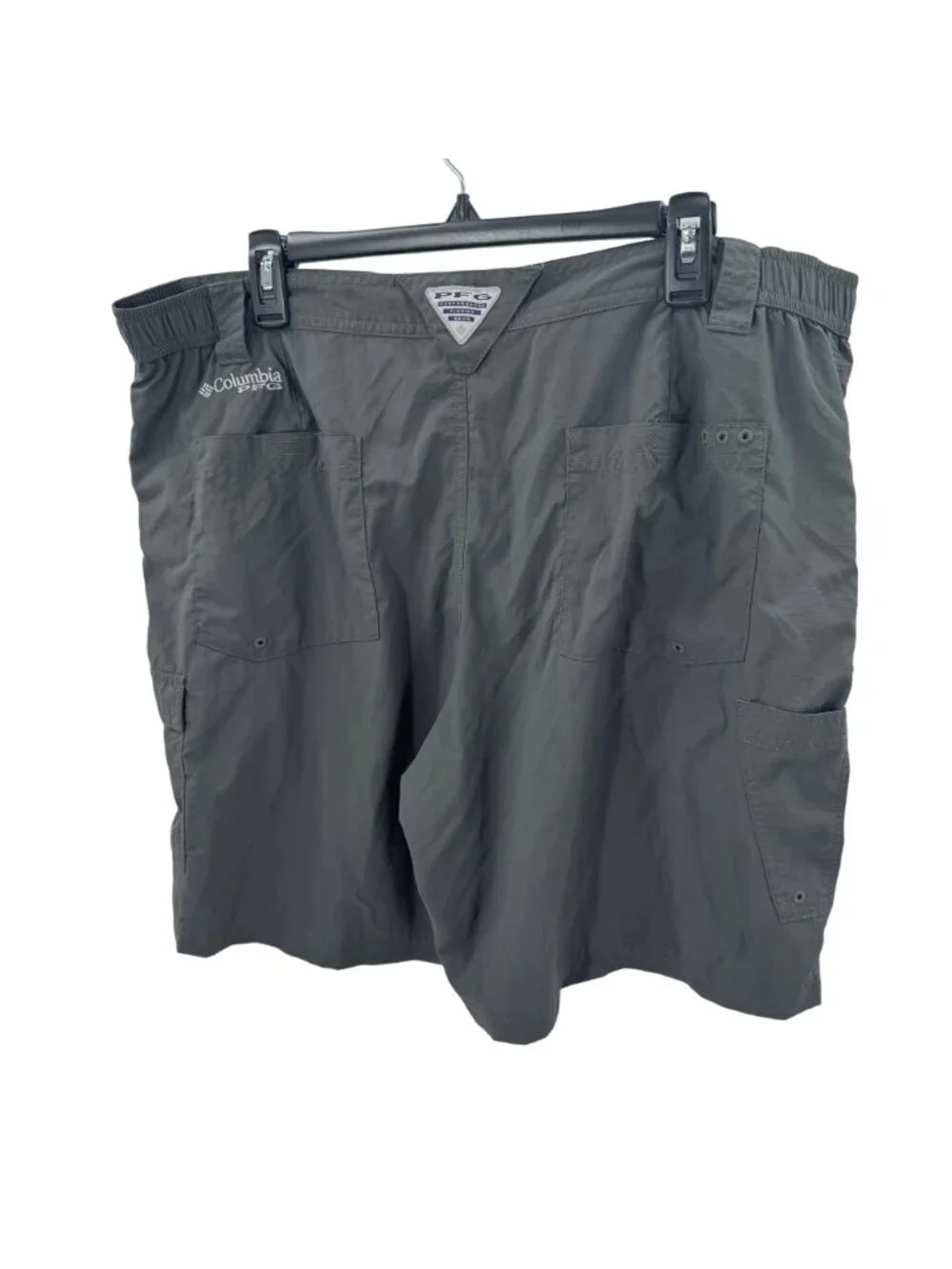 Columbia PFG Mens Omni-Shade Grey Nylon Cargo Shorts Size 40