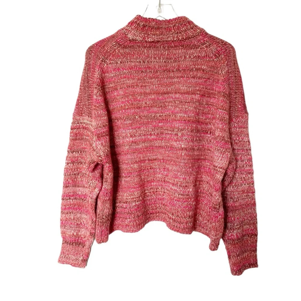 J CREW Space-dyed wool mock neck sweater