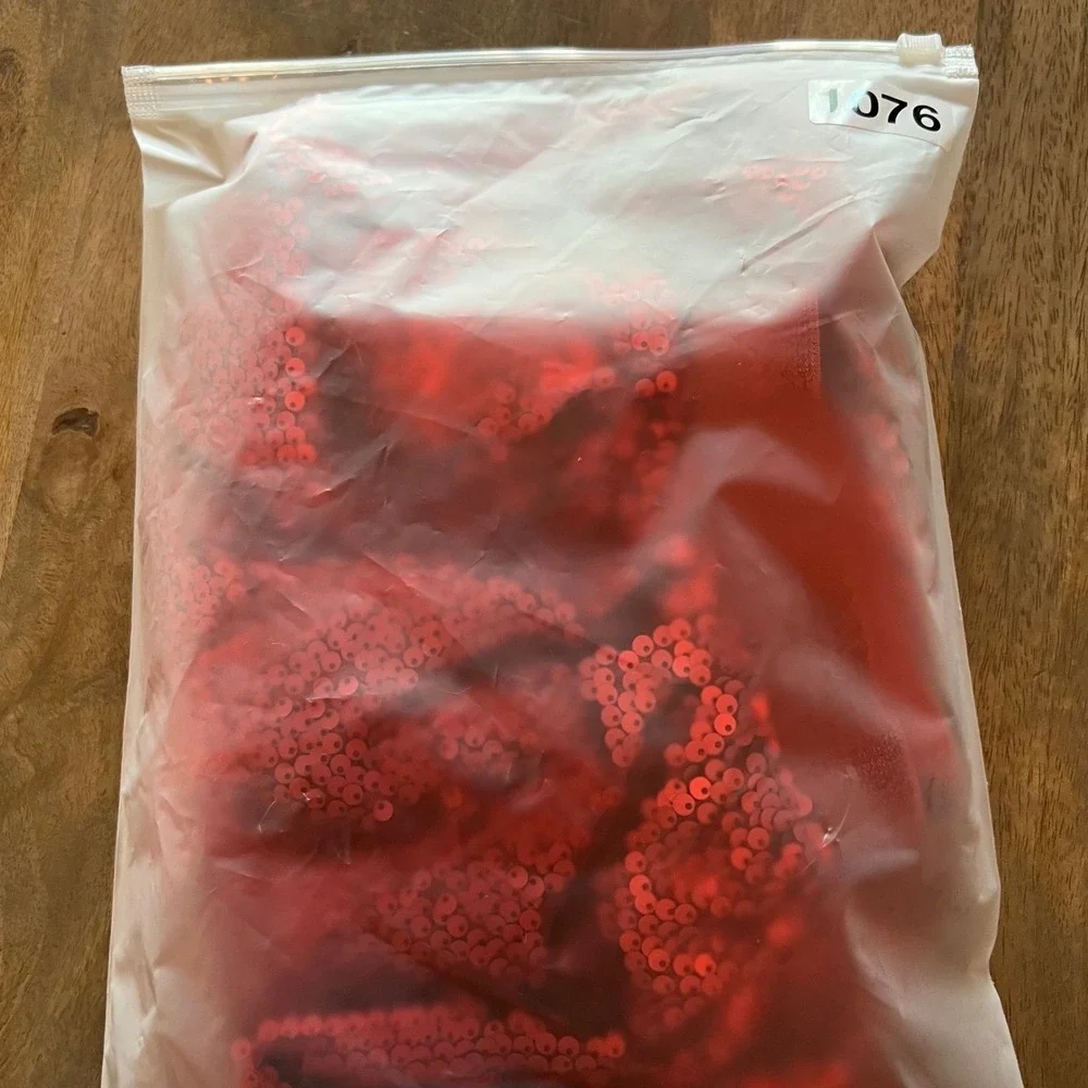 Girls Red Sequin Sparkle Skirt 14Y Elastic Waist Party Dance Birthday‎ Festive