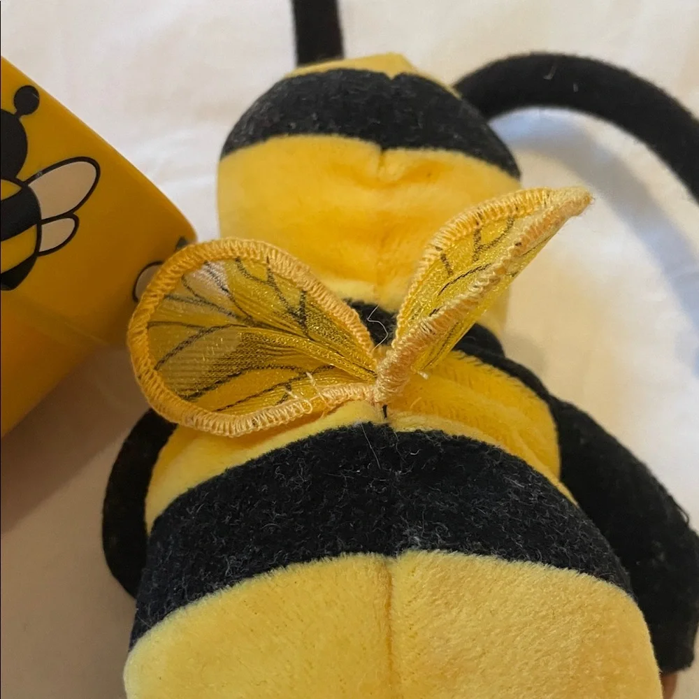 Anne Geddes Yellow Bee Baby Doll in Planter Outfit
