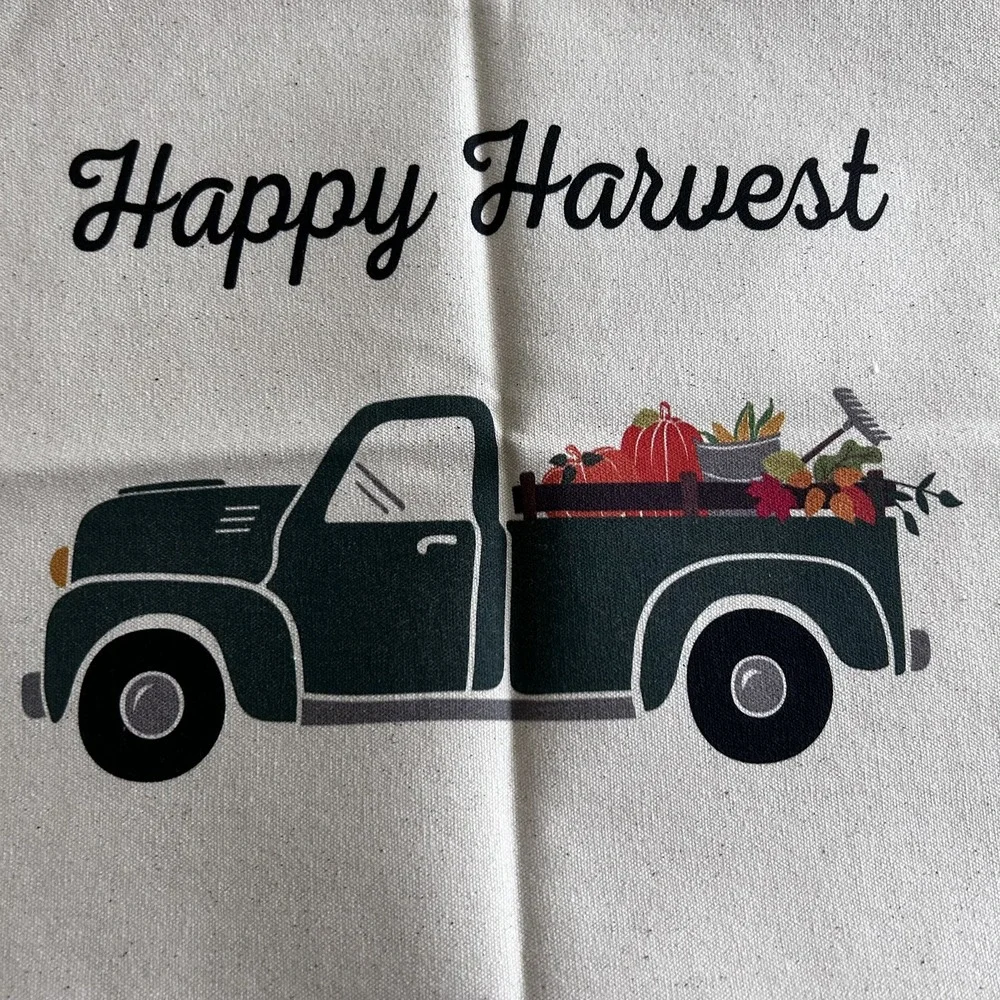 Thirty-One Pillow Cover 18x18‎ Fall Truck Happy Harvest Statement Decor New