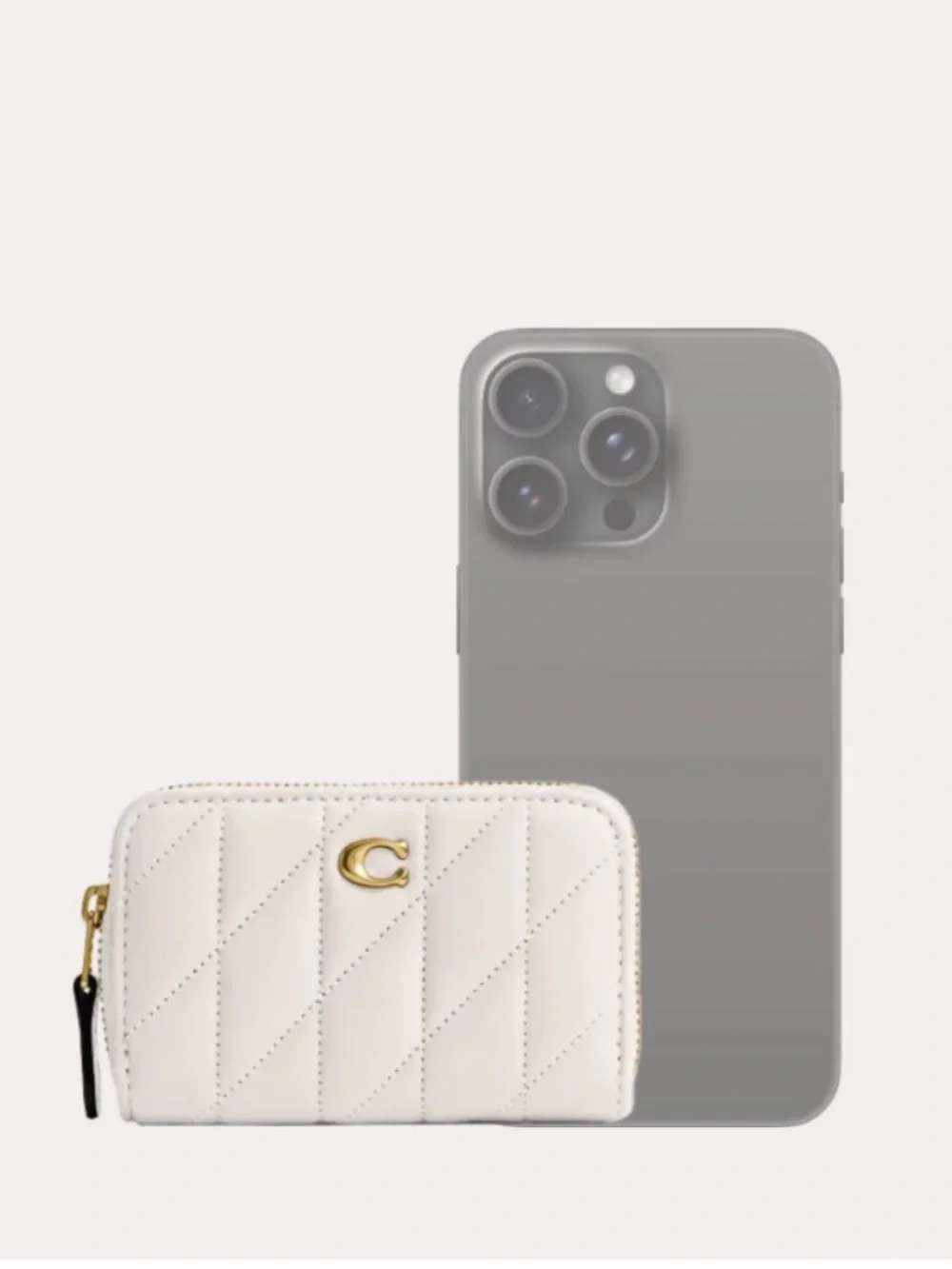 Coach compact quilted