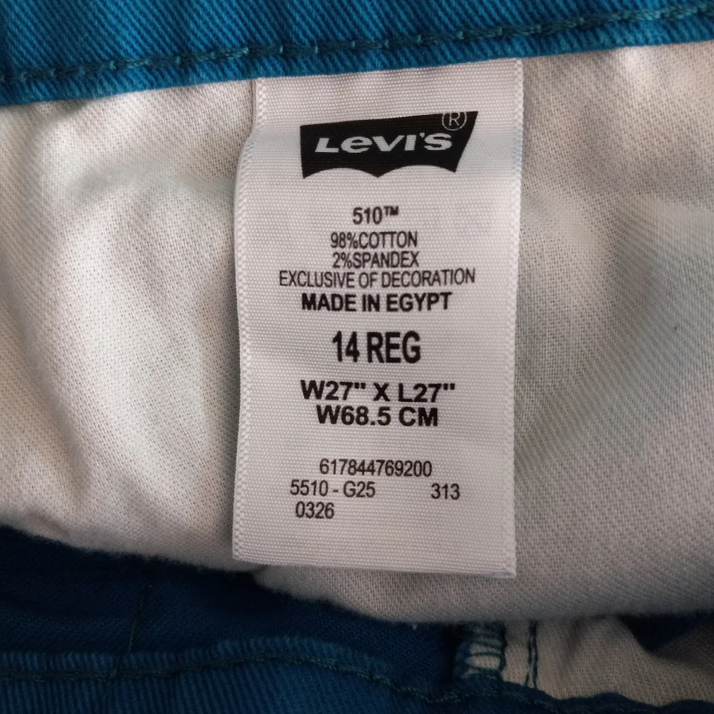 Levis 510 girls skinny jeans size 14 regular 27/27