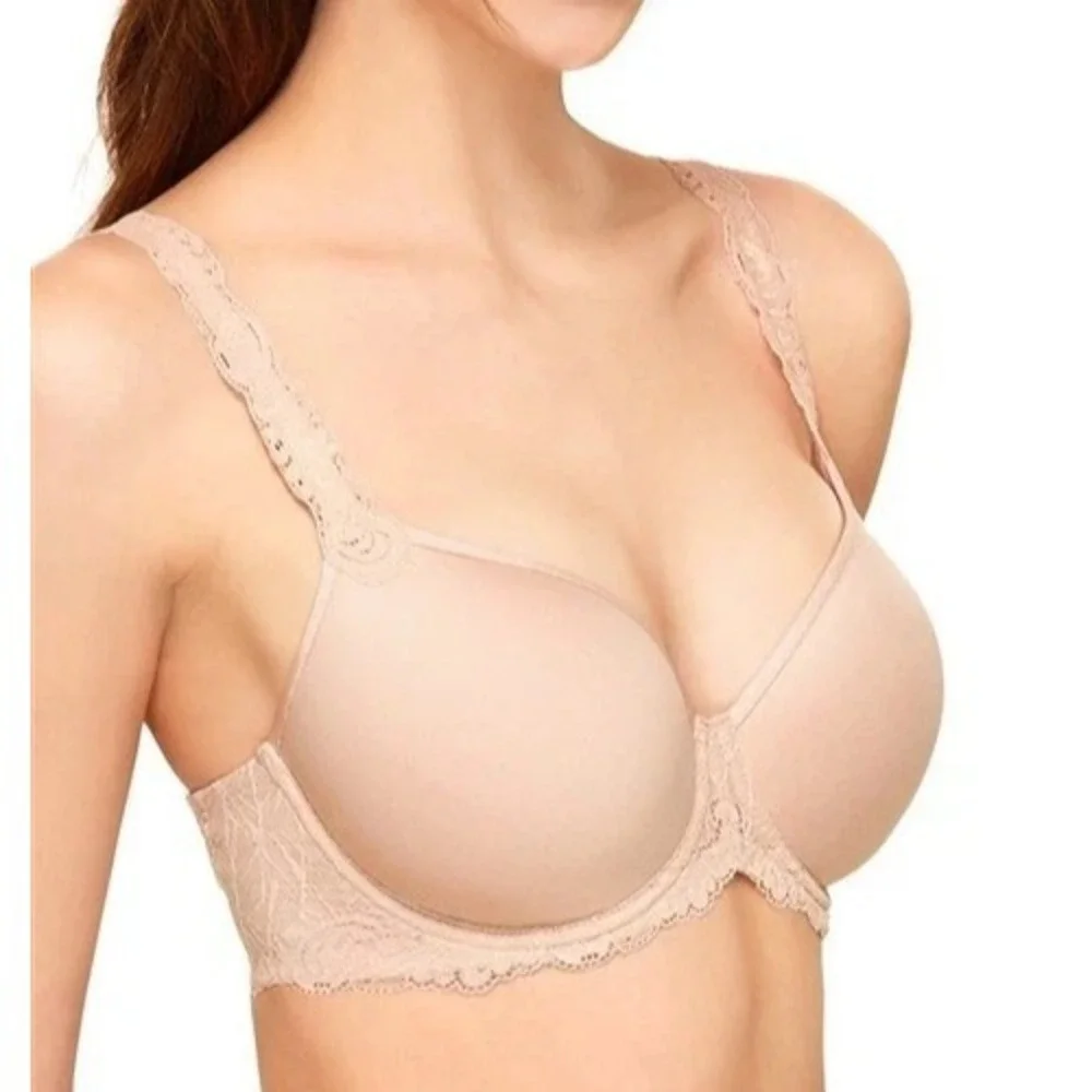 Wacoal‎ Vivid Encounter Lace-Trim Contour Bra Size 40G Nude Underwire 853395