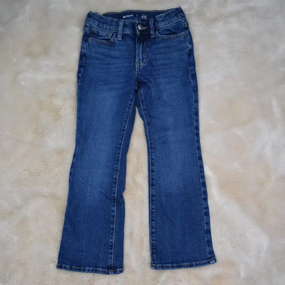 Girls Old Navy Highrise Flare Jeans Size 8 Blue