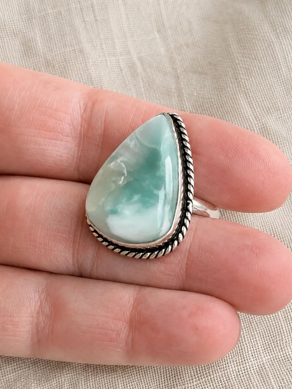 Artisan teardrop handcrafted 925