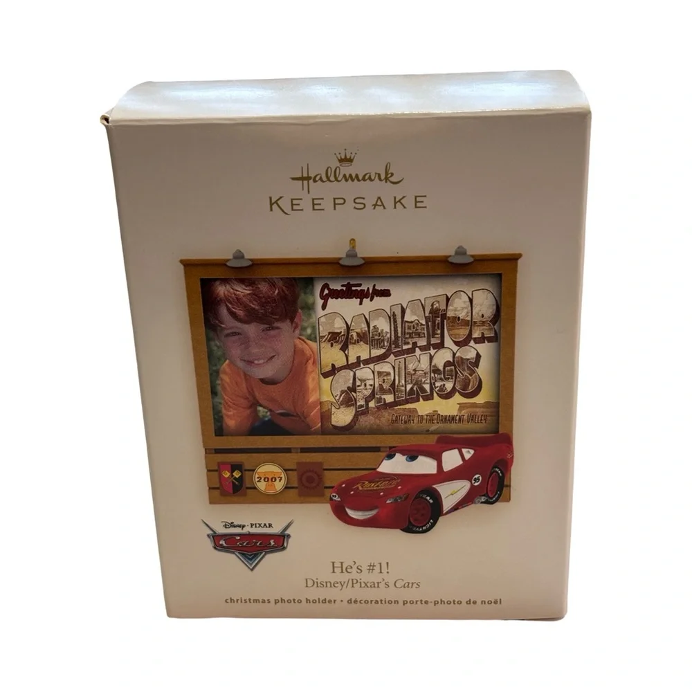 Hallmark Keepsake Disney Pixar Cars Ornament He’s #1! Radiator Springs Frame‎